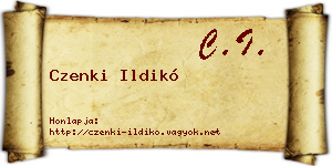Czenki Ildikó névjegykártya
