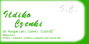 ildiko czenki business card